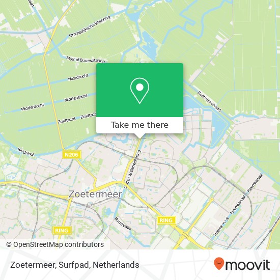 Zoetermeer, Surfpad kaart