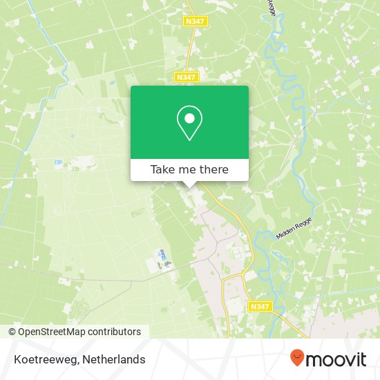 Koetreeweg kaart