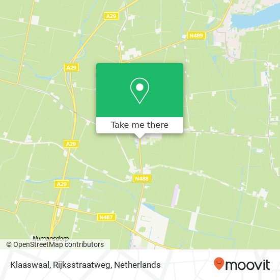 Klaaswaal, Rijksstraatweg kaart