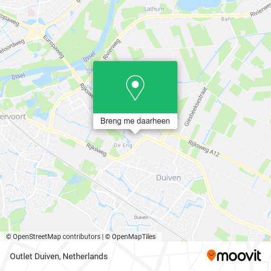 Outlet Duiven kaart