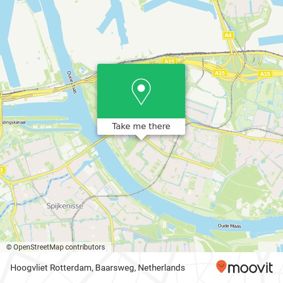 Hoogvliet Rotterdam, Baarsweg kaart