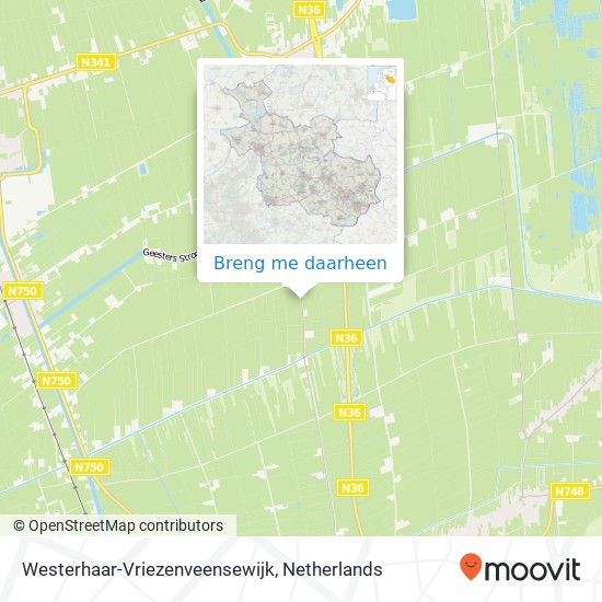 Westerhaar-Vriezenveensewijk kaart