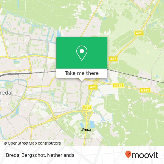Breda, Bergschot kaart