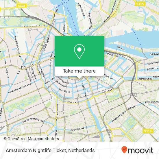 Amsterdam Nightlife Ticket kaart