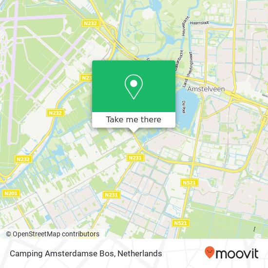 Camping Amsterdamse Bos kaart