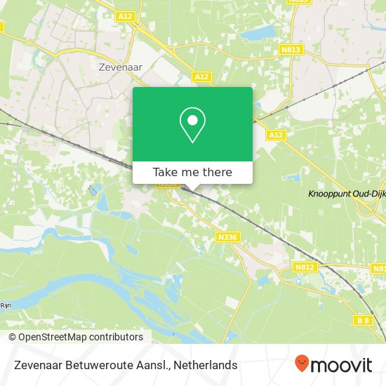 Zevenaar Betuweroute Aansl. kaart