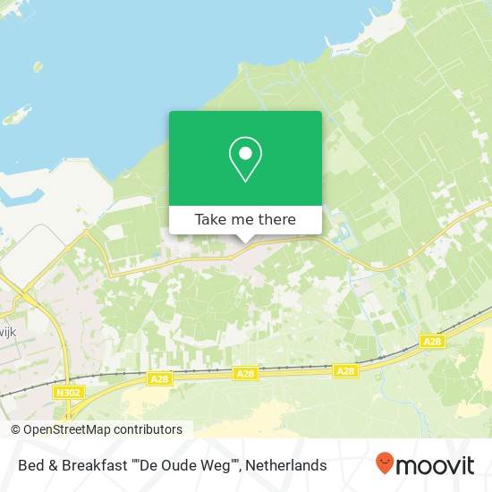 Bed & Breakfast ""De Oude Weg"" kaart
