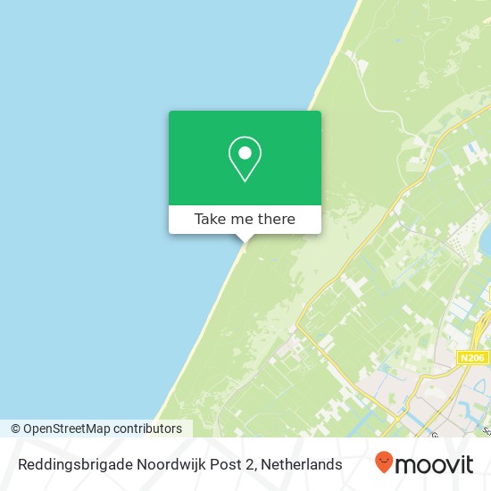 Reddingsbrigade Noordwijk Post 2 kaart