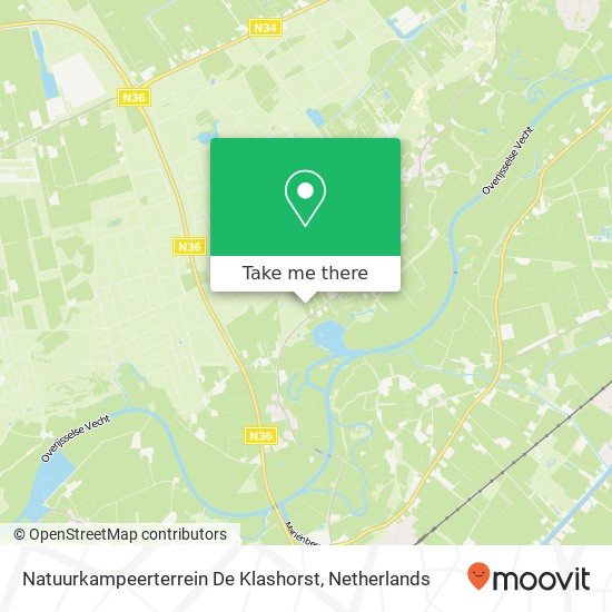 Natuurkampeerterrein De Klashorst kaart