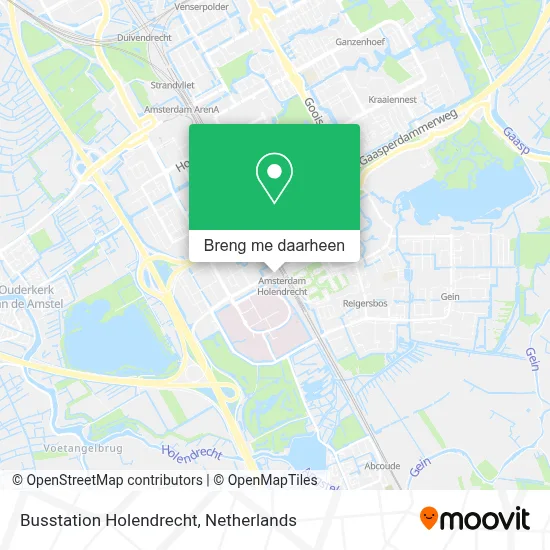Busstation Holendrecht kaart