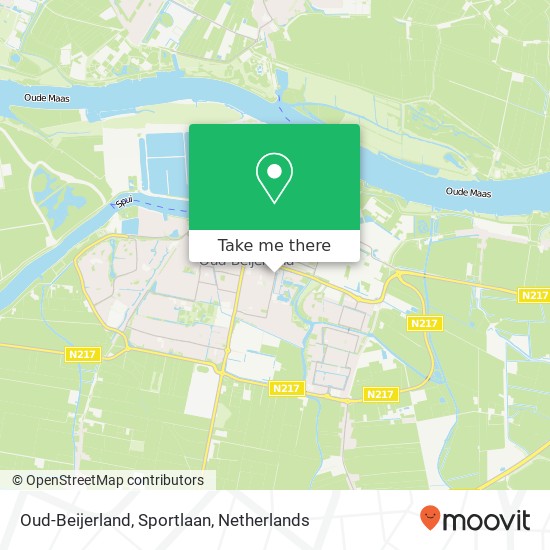 Oud-Beijerland, Sportlaan kaart