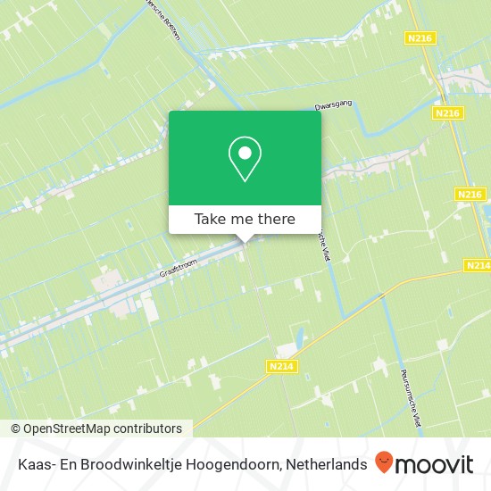 Kaas- En Broodwinkeltje Hoogendoorn kaart