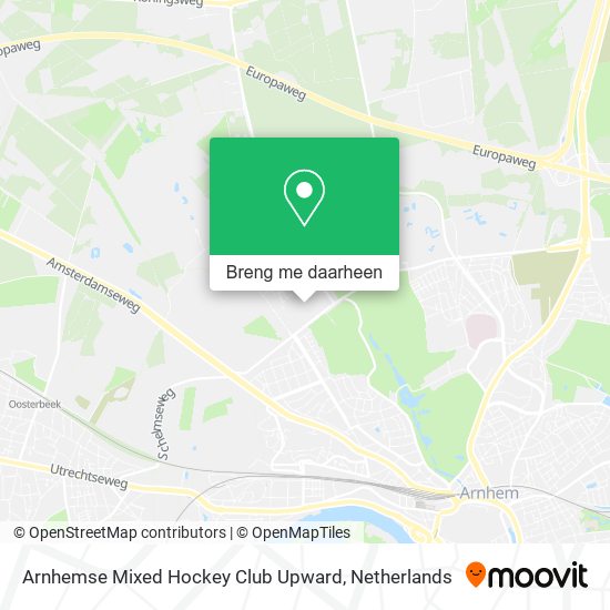 Arnhemse Mixed Hockey Club Upward kaart