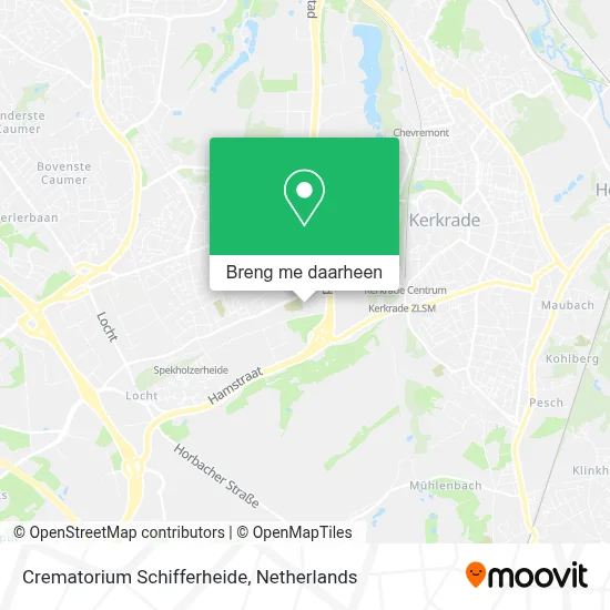 Crematorium Schifferheide kaart