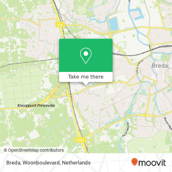 Breda, Woonboulevard kaart