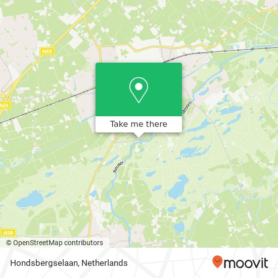 Hondsbergselaan kaart