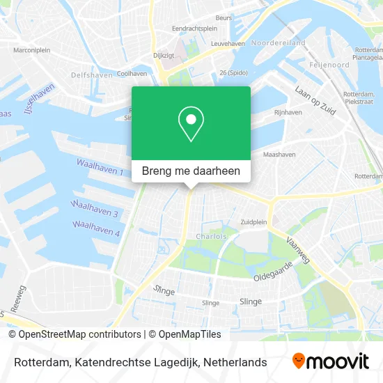 Rotterdam, Katendrechtse Lagedijk kaart