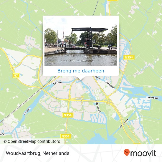 Woudvaartbrug kaart