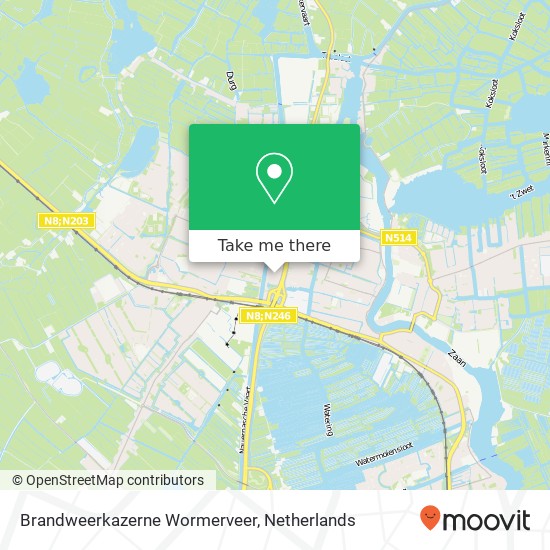 Brandweerkazerne Wormerveer kaart