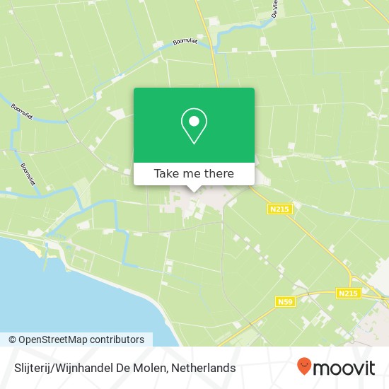 Slijterij/Wijnhandel De Molen kaart