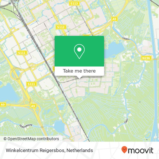 Winkelcentrum Reigersbos kaart