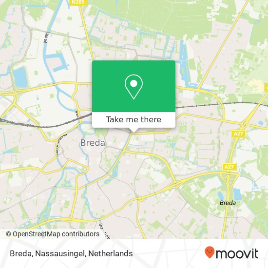 Breda, Nassausingel kaart