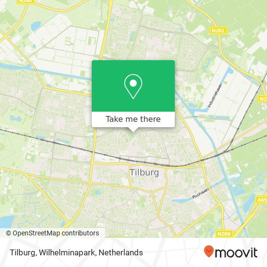 Tilburg, Wilhelminapark kaart