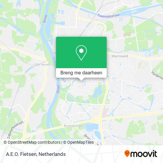 A.E.O. Fietsen kaart