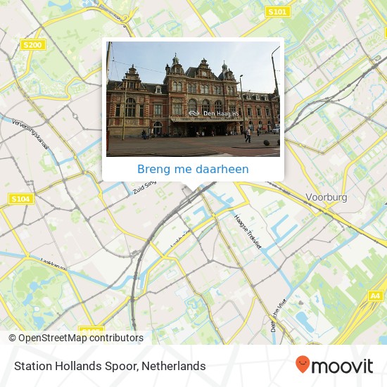 Station Hollands Spoor kaart