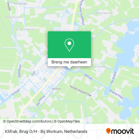 Klifrak, Brug O/H - Bij Workum kaart