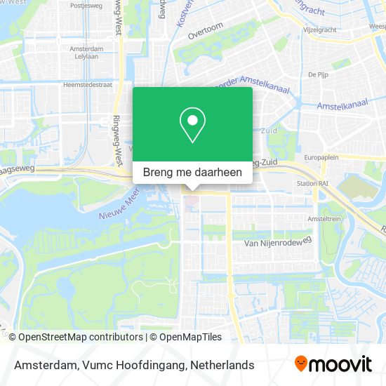 Amsterdam, Vumc Hoofdingang kaart