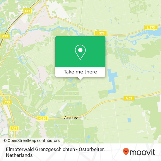 Elmpterwald Grenzgeschichten - Ostarbeiter kaart