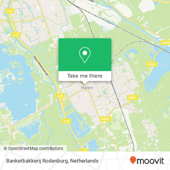 Banketbakkerij Rodenburg kaart