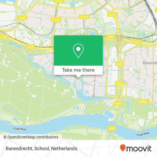 Barendrecht, School kaart