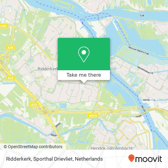 Ridderkerk, Sporthal Drievliet kaart