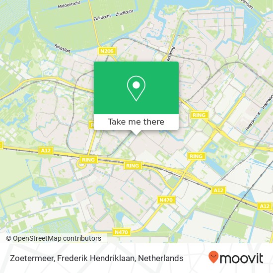 Zoetermeer, Frederik Hendriklaan kaart