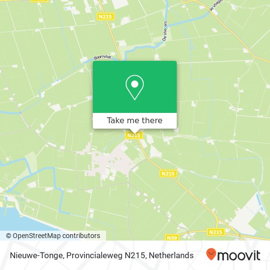 Nieuwe-Tonge, Provincialeweg N215 kaart