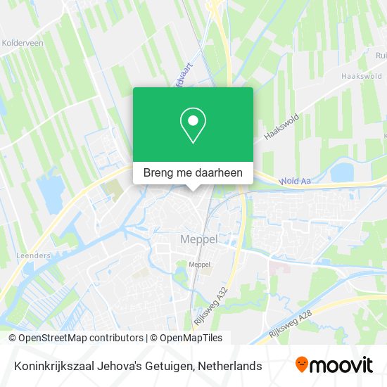 Koninkrijkszaal Jehova's Getuigen kaart