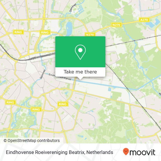 Eindhovense Roeivereniging Beatrix kaart