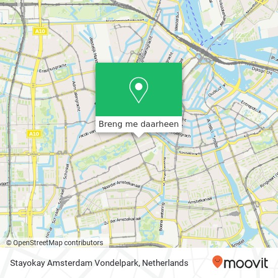 Stayokay Amsterdam Vondelpark kaart
