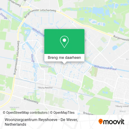 Woonzorgcentrum Reyshoeve - De Wever kaart