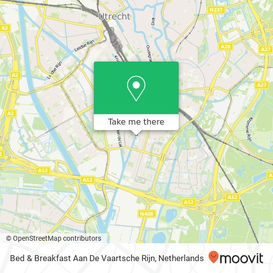 Bed & Breakfast Aan De Vaartsche Rijn kaart