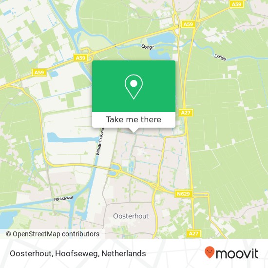 Oosterhout, Hoofseweg kaart