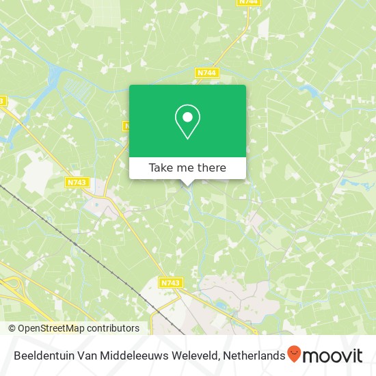 Beeldentuin Van Middeleeuws Weleveld kaart