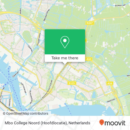 Mbo College Noord (Hoofdlocatie) kaart