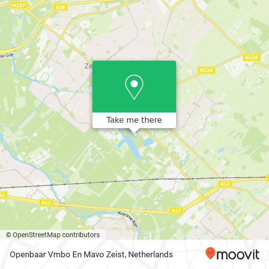 Openbaar Vmbo En Mavo Zeist kaart