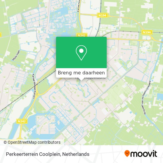 Perkeerterrein Coolplein kaart