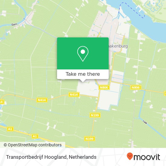 Transportbedrijf Hoogland kaart