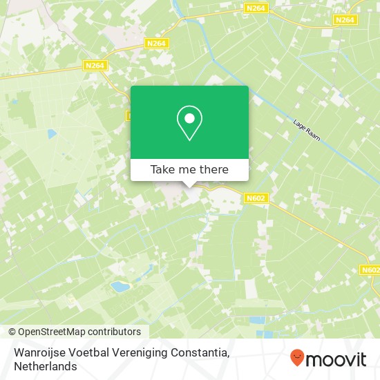 Wanroijse Voetbal Vereniging Constantia kaart