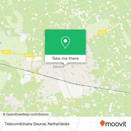 Telecombinatie Deurne kaart